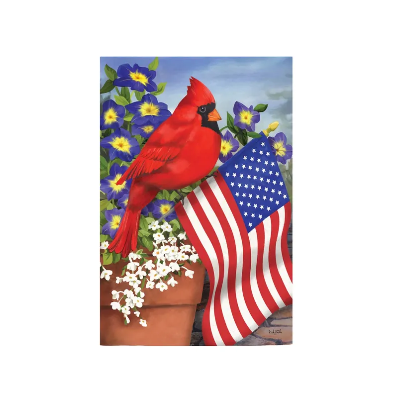 Cardinal Glory Garden Flag - 18" H X 12.5" W