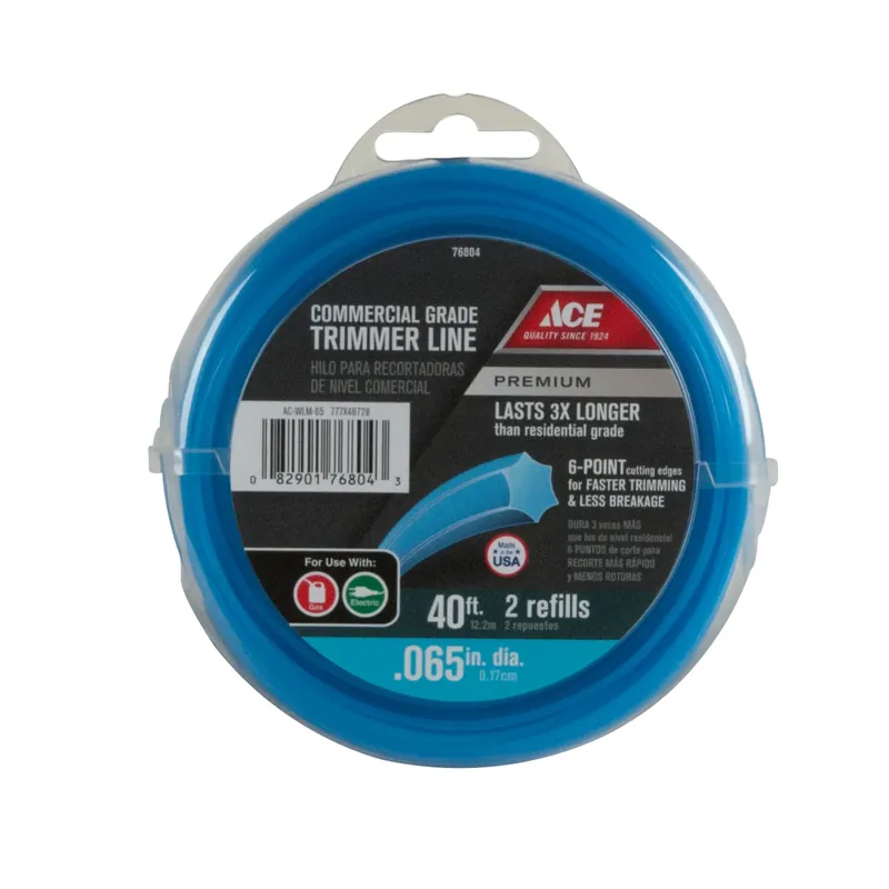Commercial Grade 0.065 In. Diameter X 40 Ft. Length Trimmer Line Ac-wlm-65