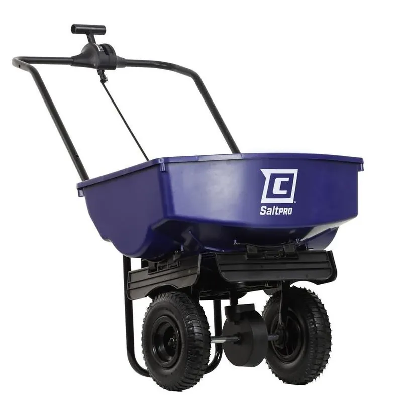 Chapin 8003A 70‑lb Steel‑Frame Ice Melt Spreader With Pneumatic Wheel & Baffles
