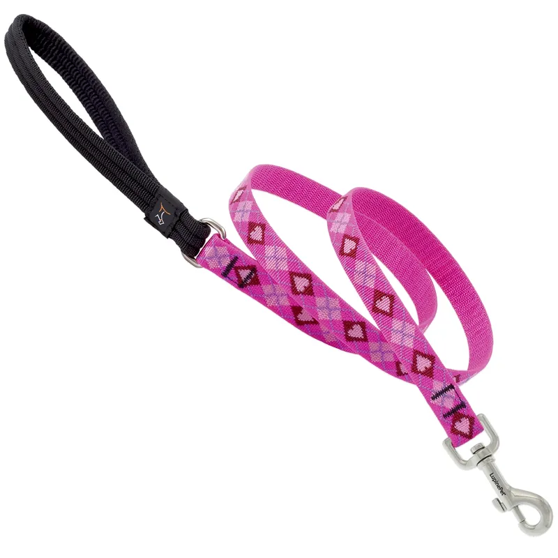 Dog Leash, Pupply Love Pattern, 3/4 In. X 6 Ft.