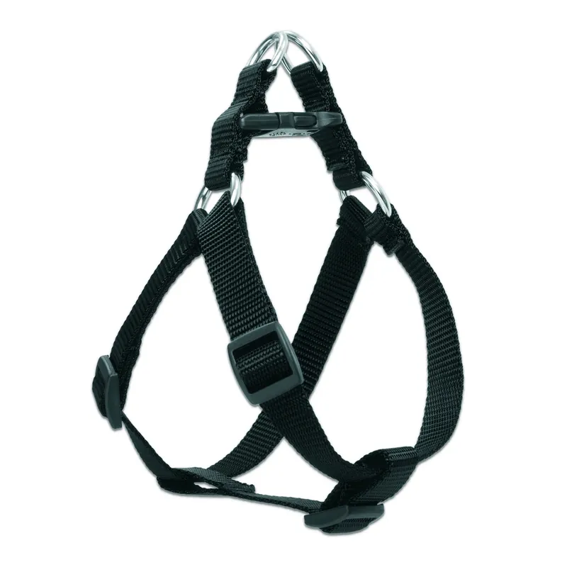 Basic Solids Black Nylon Dog Harness 15-21 Inch Size