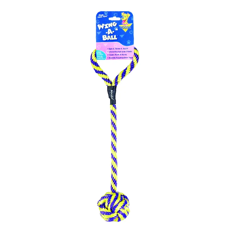 Multicolored Polypropylene Wing-a-ball Dog Toy Large 17 Inches