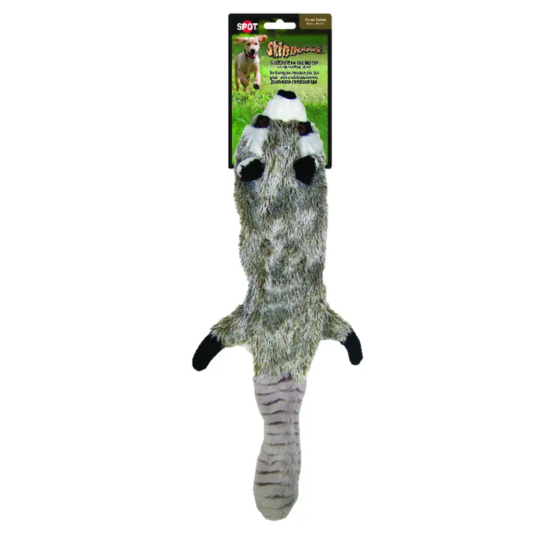Spot Skinneeez For Dog Multicolored Plush Raccoon Dog Toy Large 1 Pk