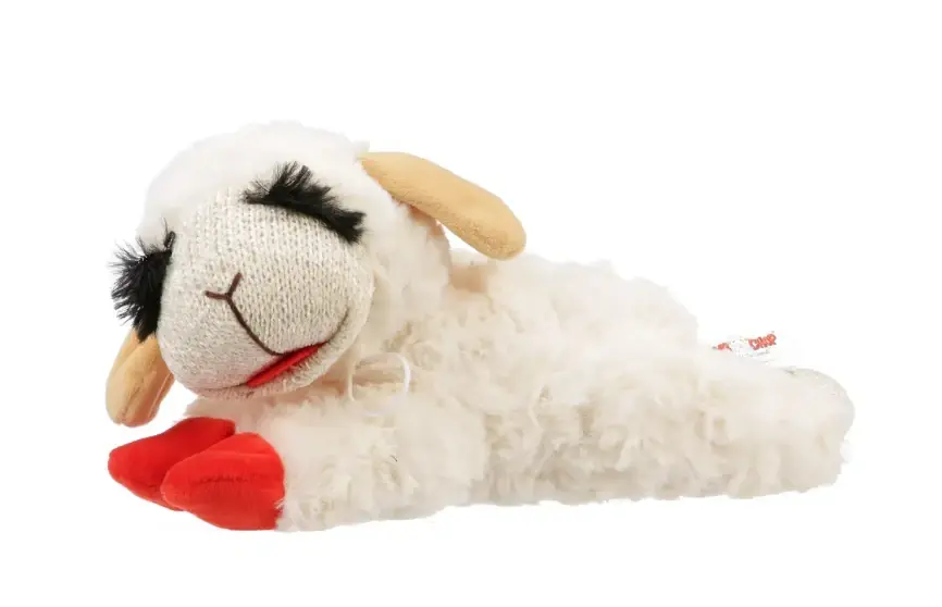 Multipet Lamb Chop For Dog Multicolored Plush Dog Toy Large 1 Pk