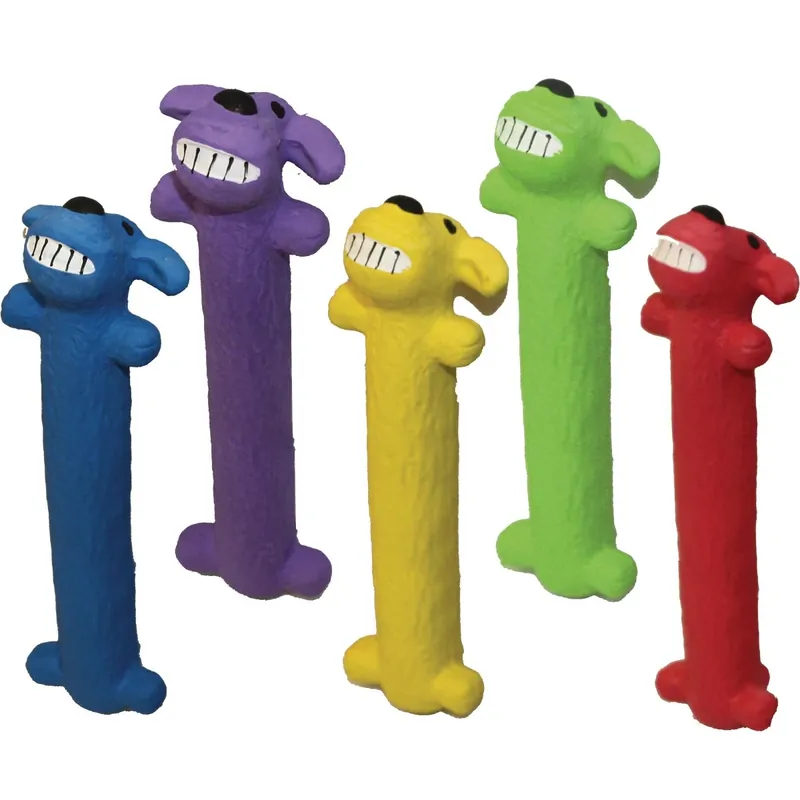 Loofa Latex Plush, Squeaky Dog Toy, Assorted Styles, 6 In.