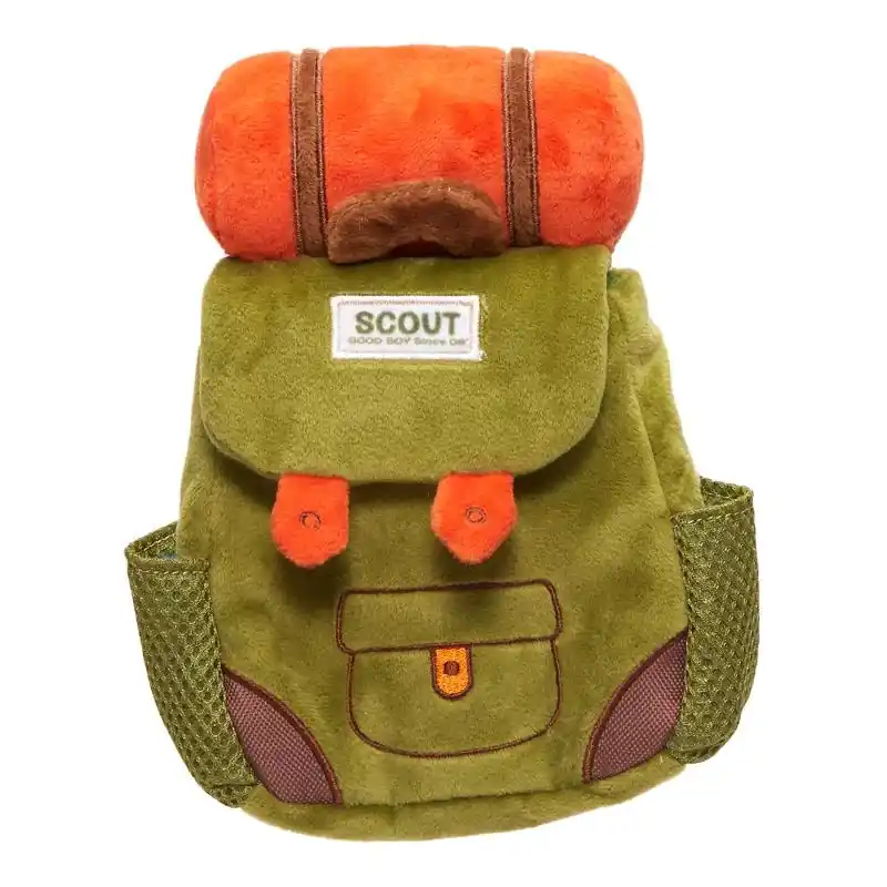 Bark For Dog Multicolored Plush Rucksack Dog Toy 1 Pk