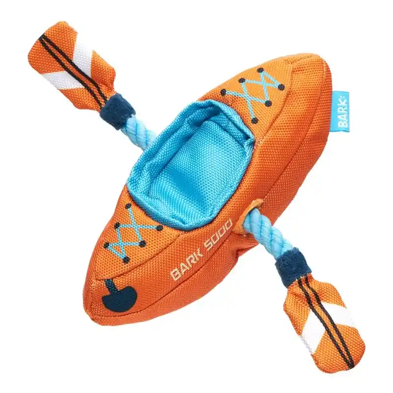 Bark For Dog Multicolored Plush Off-Track Kayak Dog Toy 1 Pk
