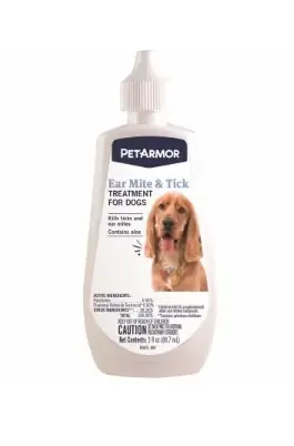 Ear Mite & Tick Treatment For Dogs, 3 Oz.