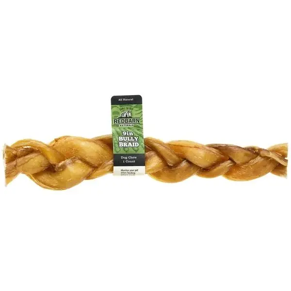 9-inch Braided Bully Sticks For Dogs - Premium Chew Treats