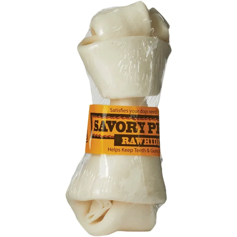 Knotted 5 Inch Beef Rawhide Bone For Dogs
