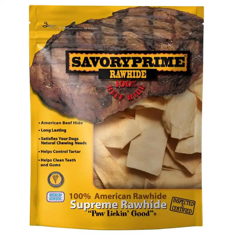 Savory Prime Chicken Flavor All Size Dogs All Ages Rawhide Chips Beef Rawhide 6 In. L 1 Pk