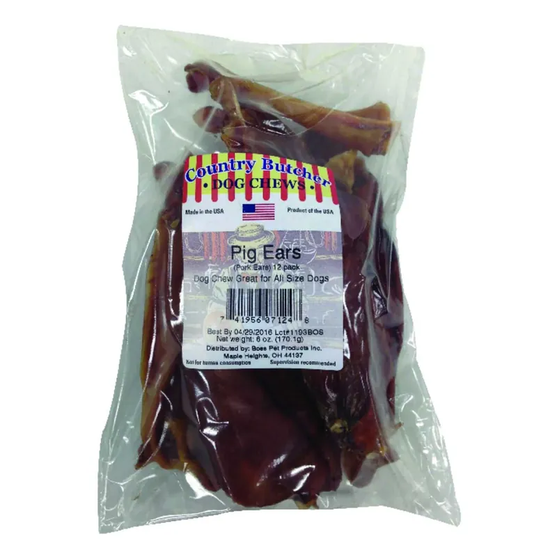 Loving Pets American Farms Pig Ears Beef Treats For Dogs 1 Lb 11 In. 1 Pk
