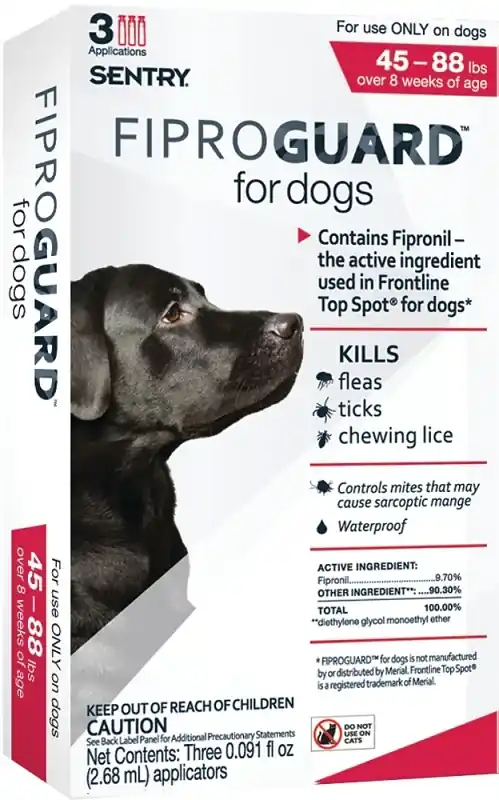 Fiproguard Liquid Dog Flea And Tick Drops 9.70% Fipronil 0.091 Oz