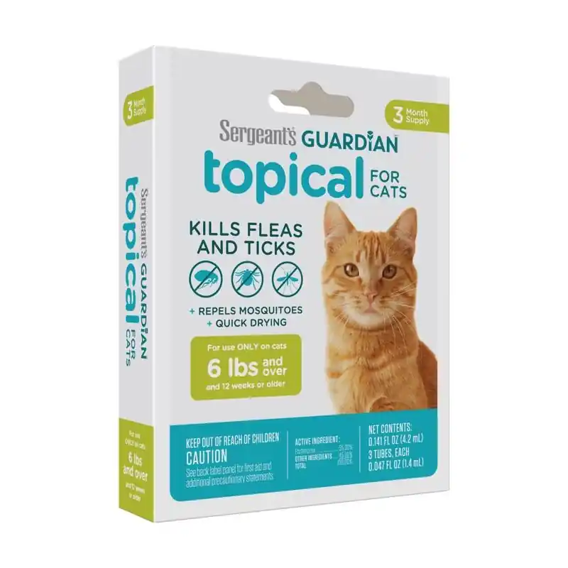 Guardian Liquid Cat Flea And Tick Killer 0.14 Oz - Effective Treatment