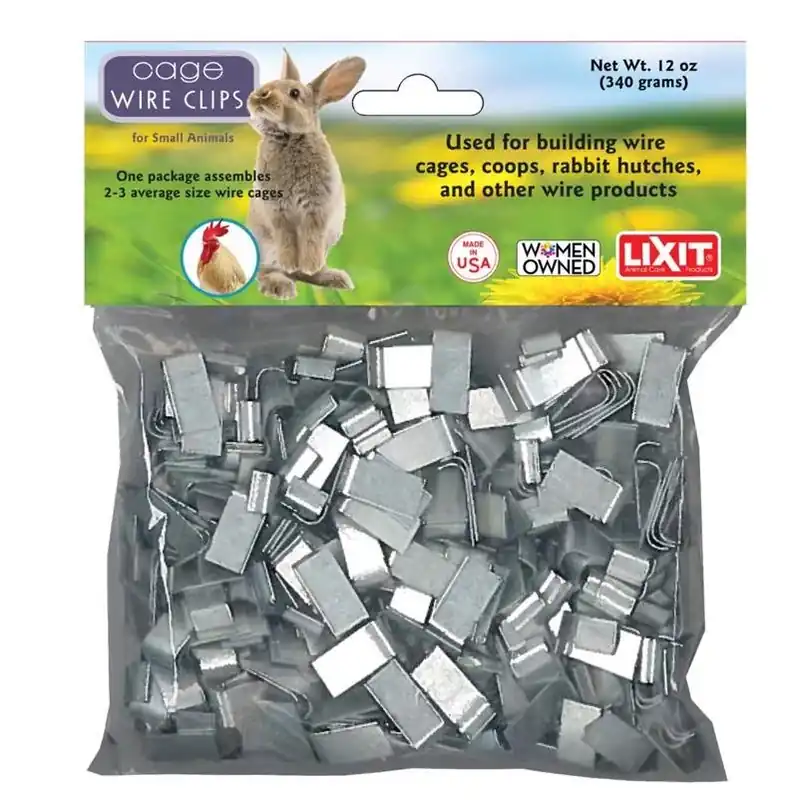 Lixit Small Collapsible Galvanized Steel Cage Clip – Gray 5" X 5" X 1"