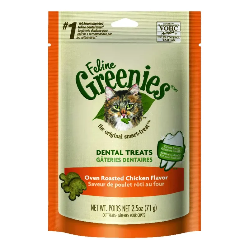 Greenies Oven Roasted Chicken Cat Treats 1 Pk 2.5 Oz.