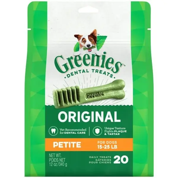Greenies 20 Count Original Petite Dog Dental Treats