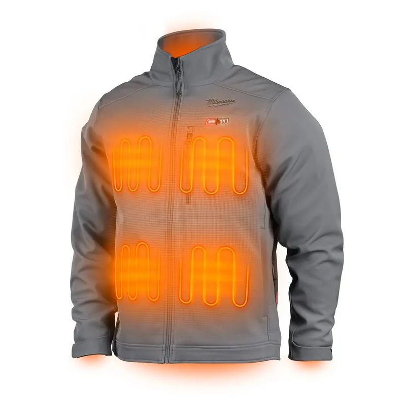 M12 Toughshell Men‘s Gray Cordless Heated Jacket Kit, Xl
