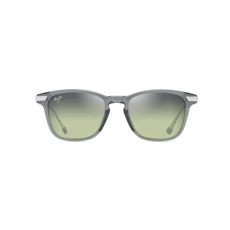 Maui Jim ManaOlana Unisex Polarized Sunglasses – Shiny Grey Frame With Silver Accents & Maui HT Lens