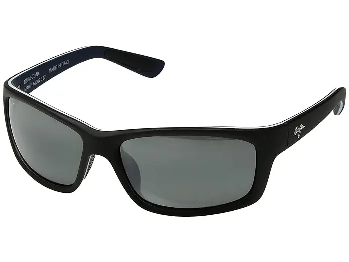 Kanaio Coast Polarized Sunglasses - 61mm Matte Black/white/blue/neutral Grey