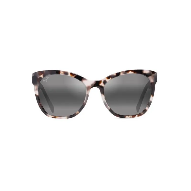 Maui Jim Alulu Women’s Polarized Sunglasses – White Tokyo Tortoise Frame, Neutral Grey Lens