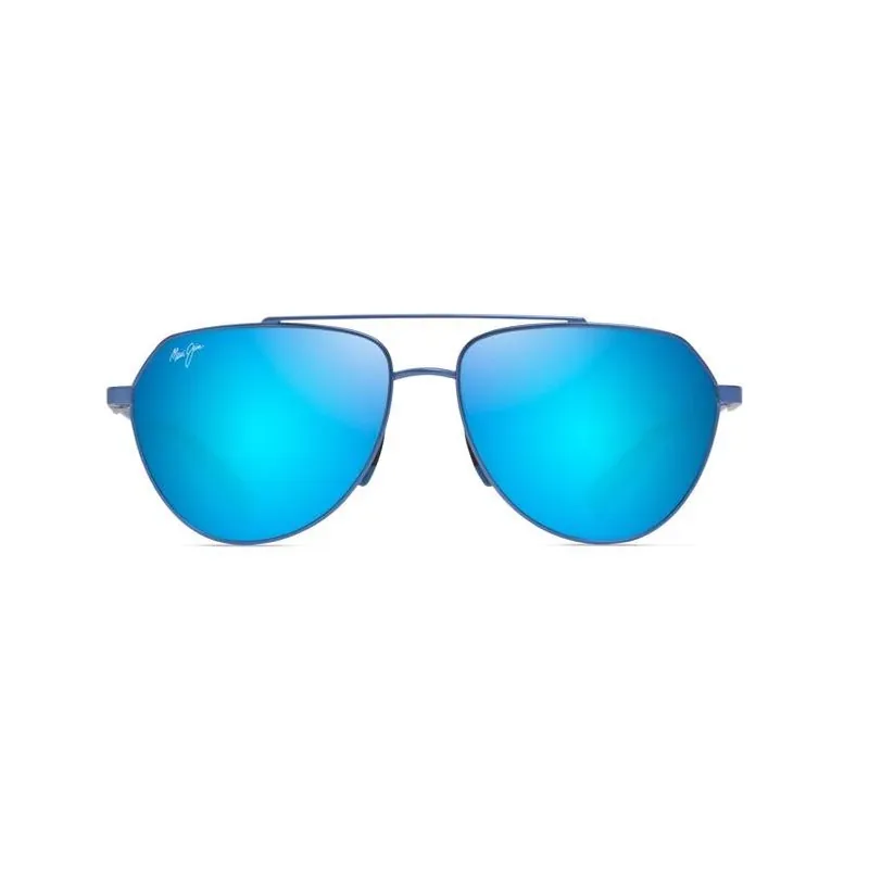 Maui Jim Waiwai Men‘s Matte Trans‑Blue Polarized Sunglasses – Blue Hawaii Lens, UV & Scratch‑Resistant, Prescription Ready