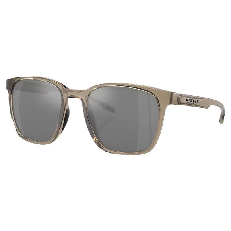 Native Targhee Square Unisex Sunglasses – Tan Frame With Gray‑Tinted Lenses