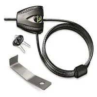Security Cable Lock And Bracket - Durable Black Design