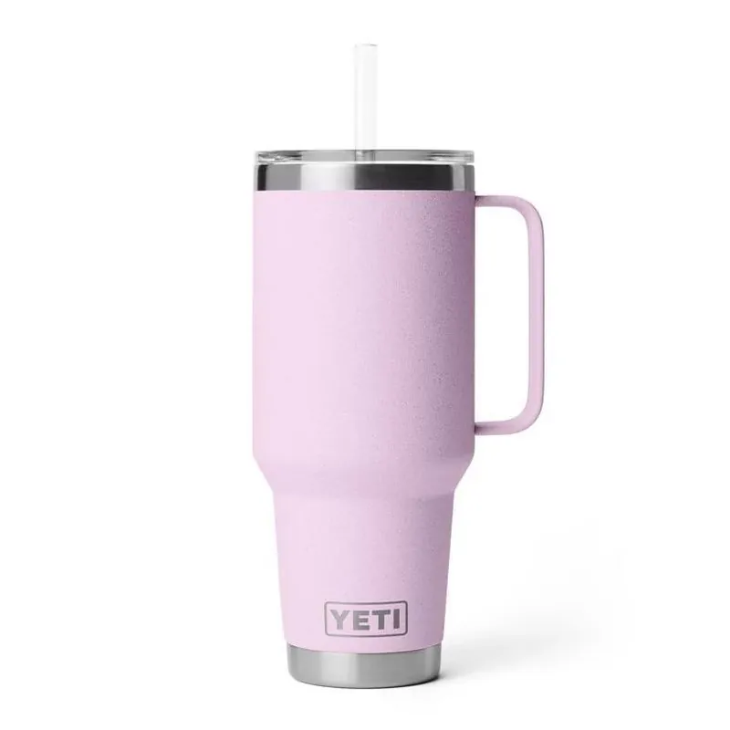 YETI Rambler 42‑oz Cherry Blossom Stainless Steel Straw Mug – BPA‑Free & Dishwasher Safe
