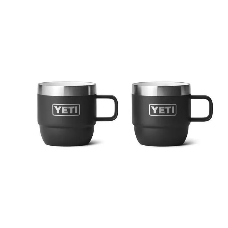YETI Rambler 6‑oz Black Insulated Espresso Mug – BPA‑Free Stainless Steel