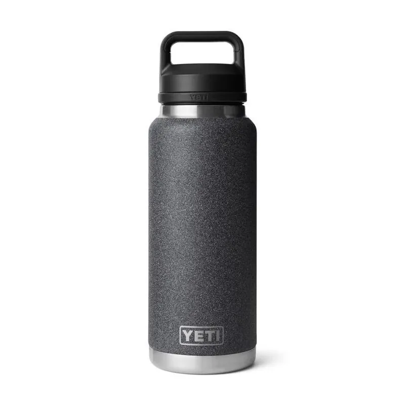 YETI Rambler 36 Oz Black Stone BPA Free Bottle With Chug Cap