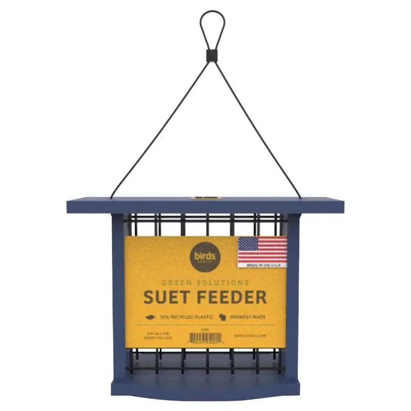 Birds Choice Blue Plastic Suet Feeder, 11.3 X 7.35 X 2.7 Inches