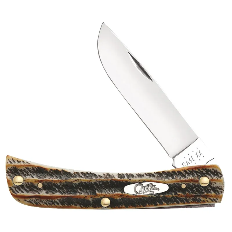Sod Buster Jr 2.88 In. Amber Bonestag Pocket Knife - Model 65310