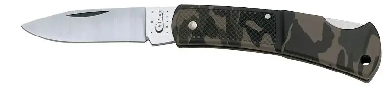Caliber Lockback Pocket Knife, Stainless Steel/Camo Zytel, 3-In. Length Closed