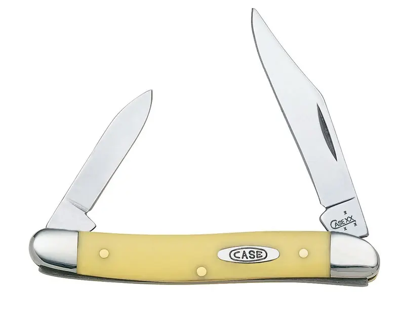 Pen Pocket Knife, Chrome Vanadium/Yellow, 3-3/8-In. Length Closed