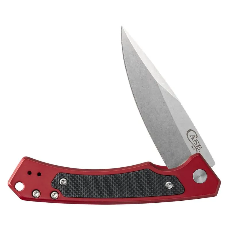 Anodized Aluminum Red Marilla Pocket Knife S35vn Steel