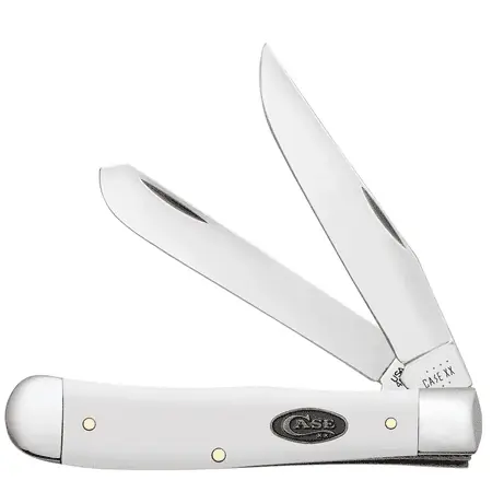 Xx Knives White Synthetic Trapper 63960 Stainless Steel Pocket Knife