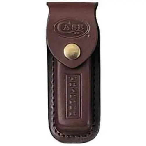 Case Trapper Leather Sheath For Knives Up To 5" With Stamped Logo
