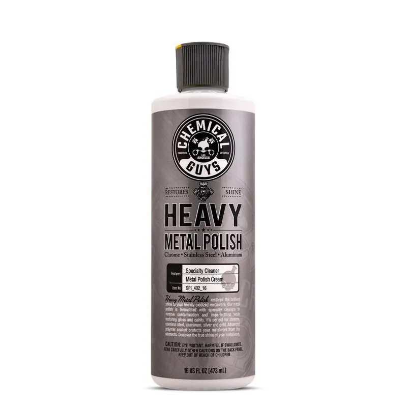Chemical Guys 16‑oz Metal Polish Paste – Restores Shine & Protects Chrome, Aluminum & Steel