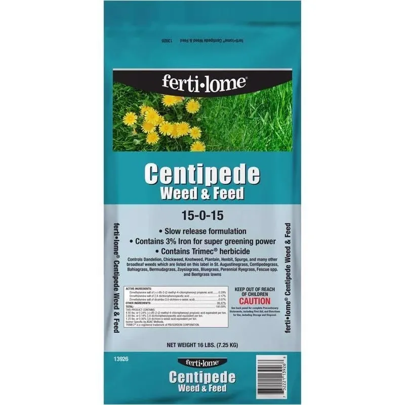 Ferti-lome Centipede 15-0-15 Weed & Feed Fertilizer – 5,000 sq ft Coverage
