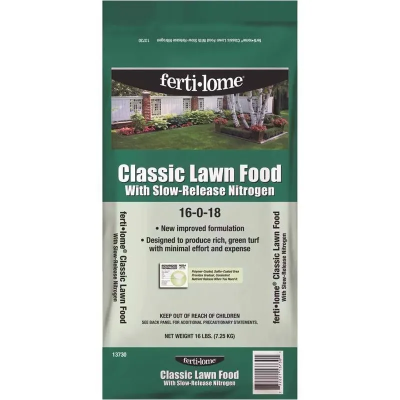 Ferti‑Lome 16‑0‑18 Slow‑Release Nitrogen Fertilizer – 5000 sq ft Coverage For Mixed Lawns