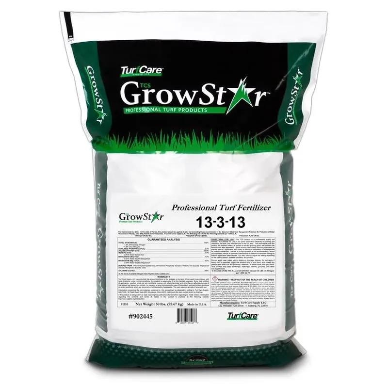 TurfCare GrowStar 13-3-13 All-Purpose Lawn Fertilizer – 50 lb For 6,500 sq ft