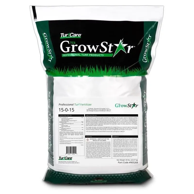 TurfCare GrowStar 15‑0‑15 All‑Season Granular Lawn Fertilizer – 12,000 sq ft Coverage