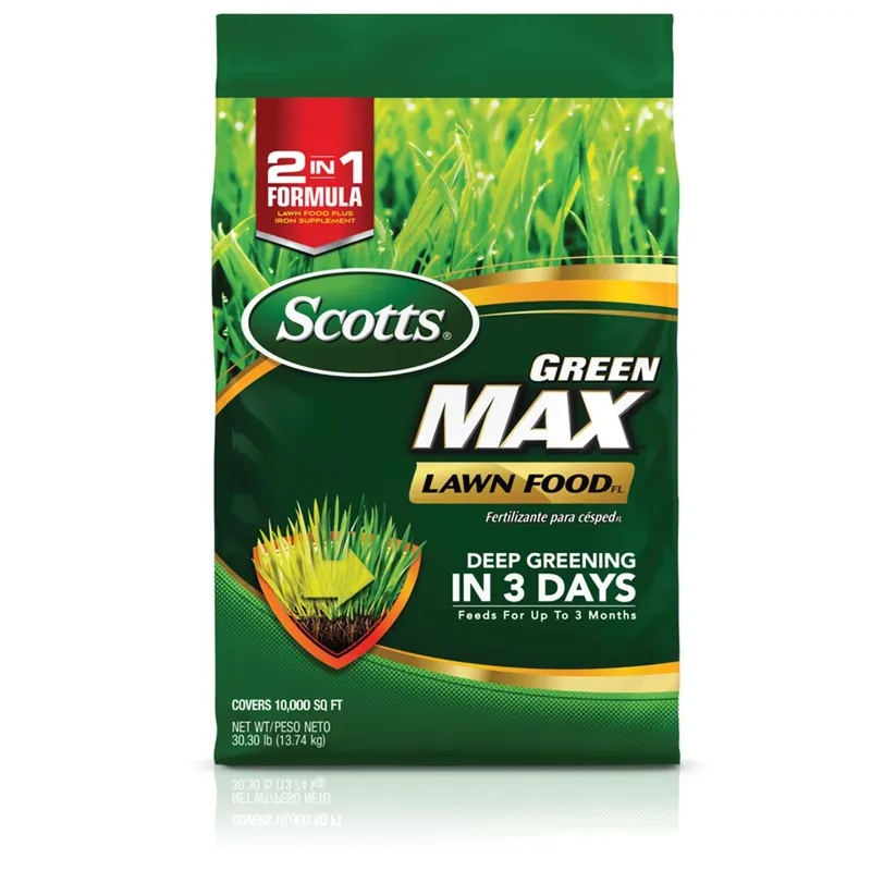 Scotts Green Max All-purpose Lawn Fertilizer With Iron Supplement 10000 Sq Ft