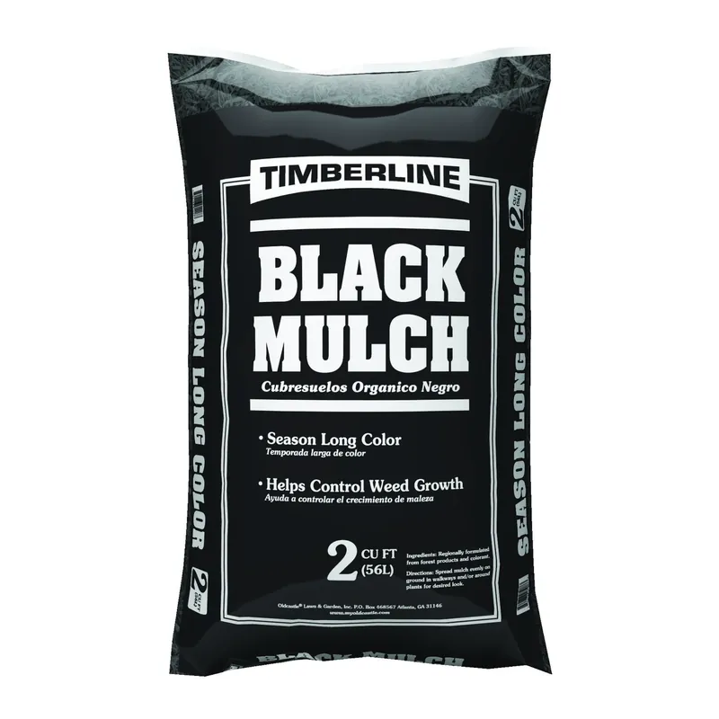 2 Cu. Ft. Dyed Black Shredded Hardwood Mulch For Landscaping