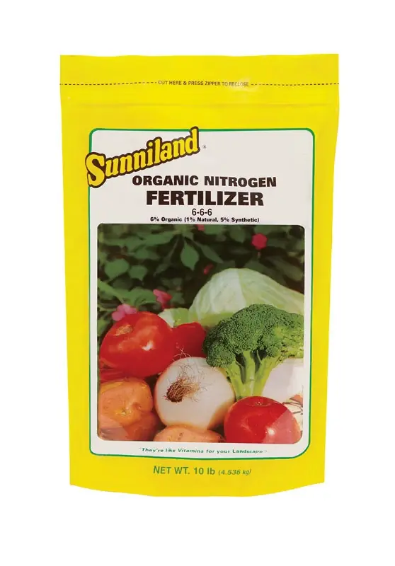 Organic Nitrogen Fertilizer 6-6-6 Granular 10 Lb For All Landscapes