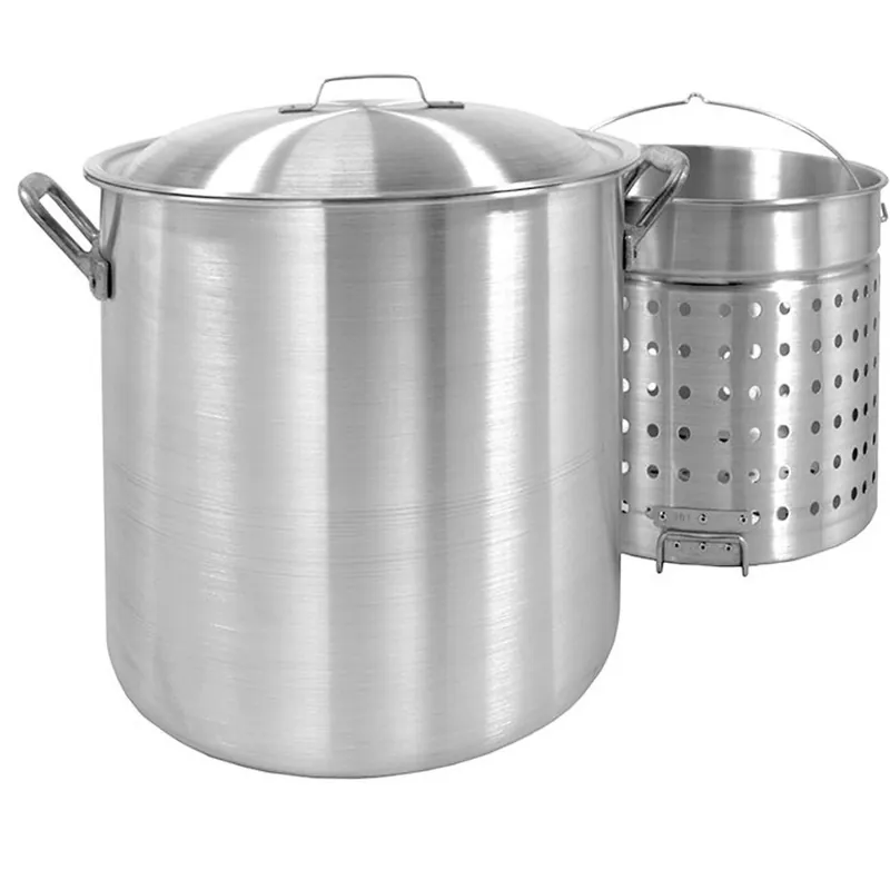Bayou Classic 160 Quart Aluminum Stockpot With Basket For Outdoor Cooking