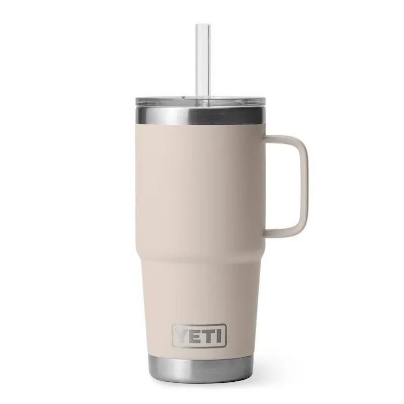 YETI Rambler 25‑oz Cape Taupe Insulated Straw Mug – BPA‑Free Stainless Steel
