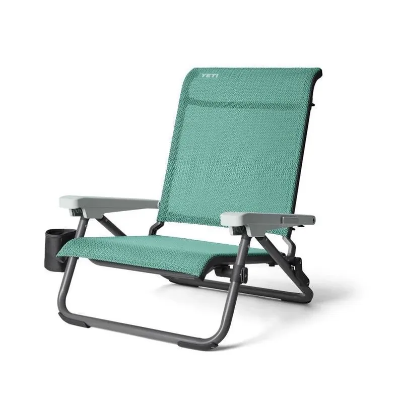 YETI Hondo Adjustable Seafoam Beach Chair With Cup Holder – Portable Outdoor Seating