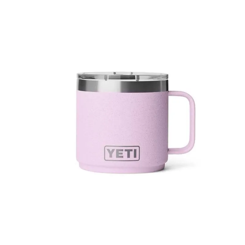 YETI Rambram 14‑oz Cherry Blossom Ceramic‑Lined Stackable Mug With Magnetic Slider Lid – BPA‑Free Stainless Steel